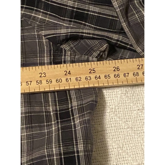 Levis Pearl Snap Shirt Mens XL Black Plaid Check Long Sleeve Western - Picture 6 of 16